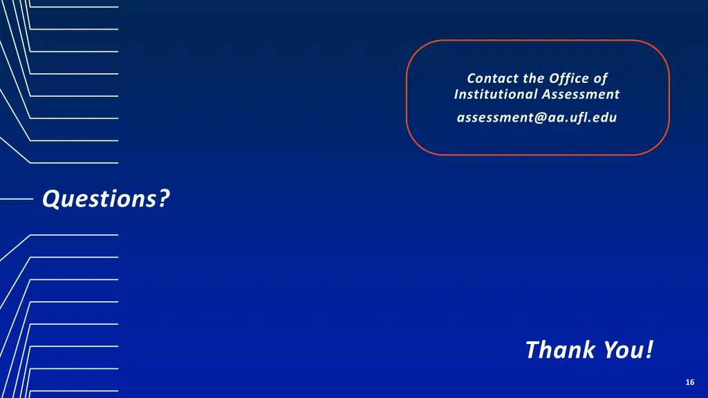 contact the office of institutional assessment