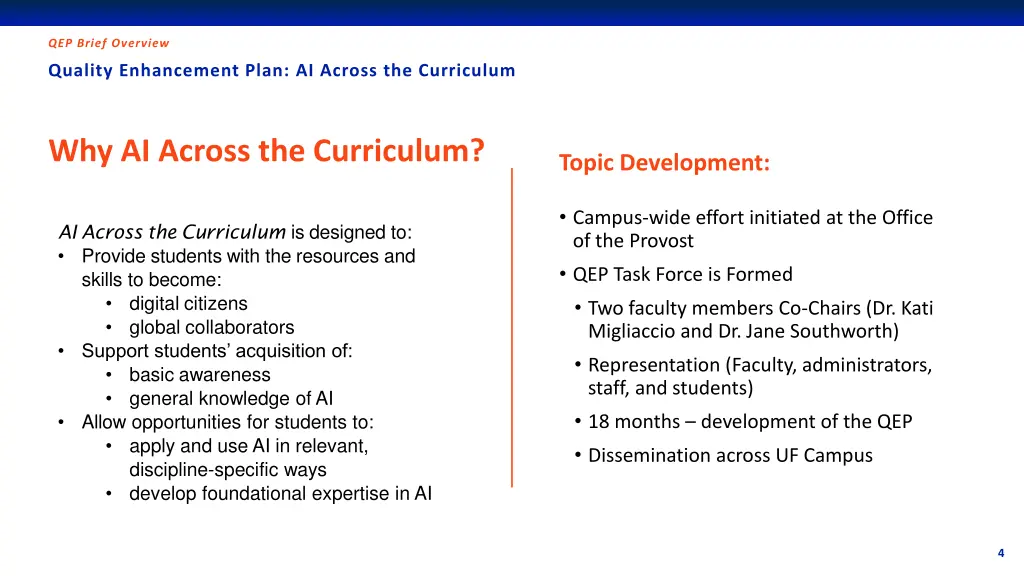 qep brief overview