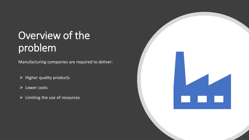 overview of the overview of the problem problem