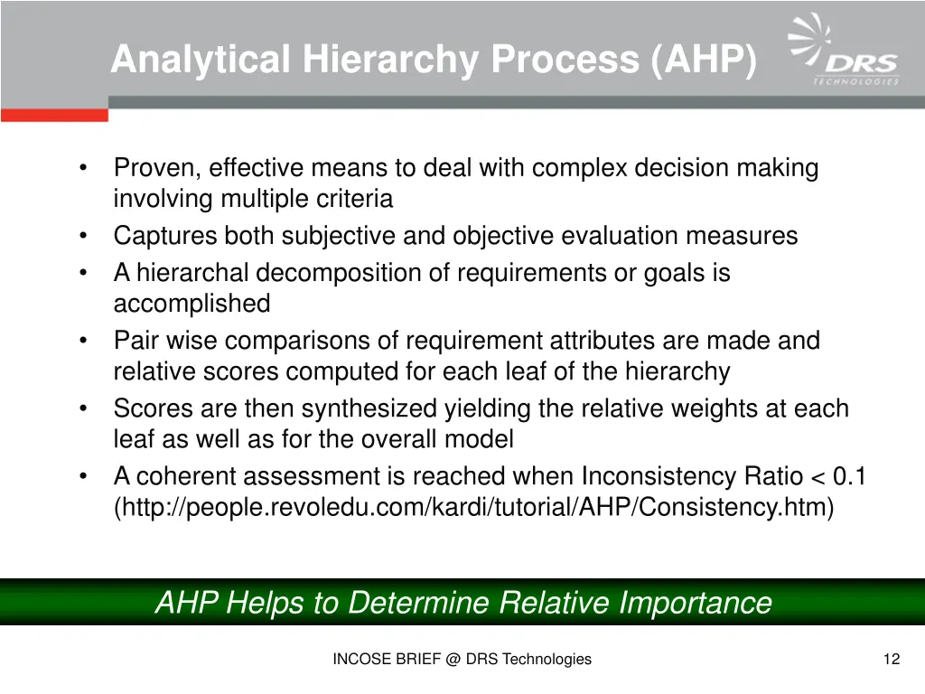 analytical hierarchy process ahp