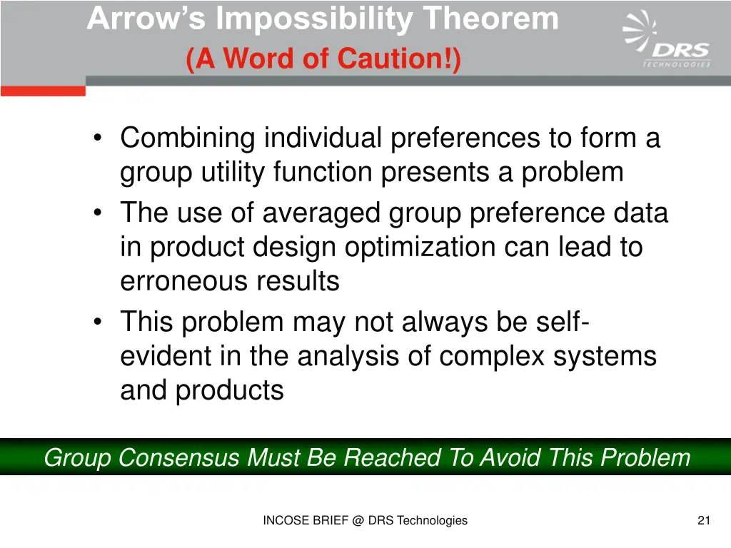 arrow s impossibility theorem a word of caution