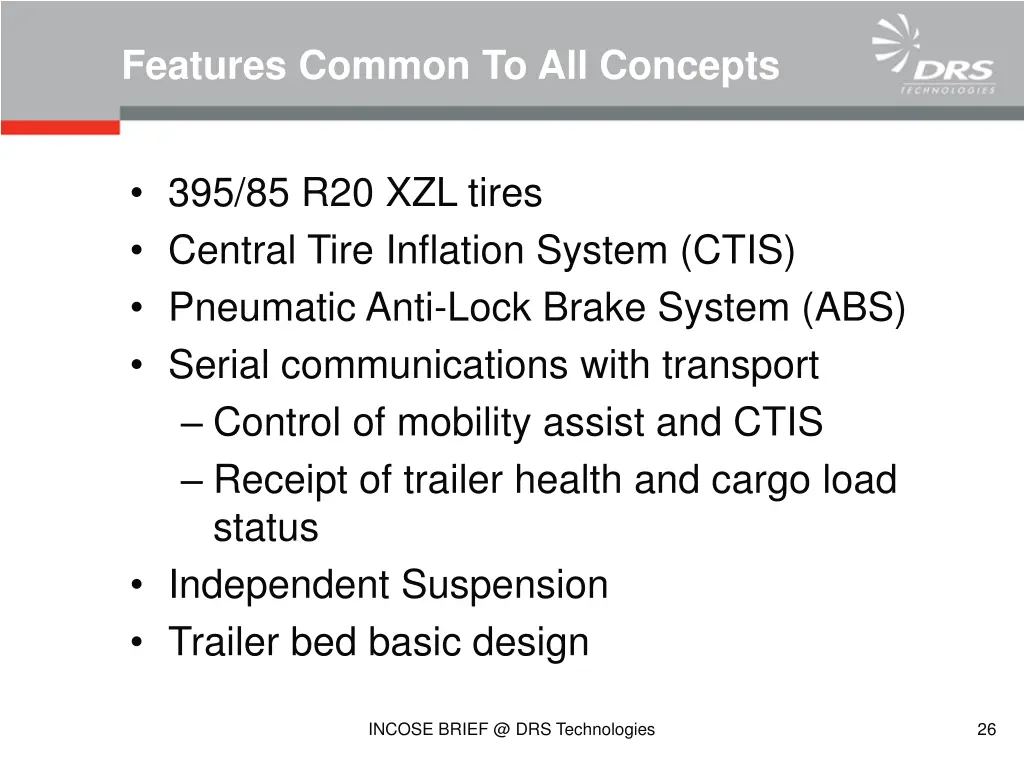 features common to all concepts