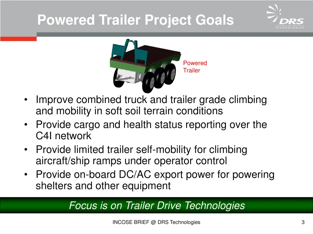 powered trailer project goals