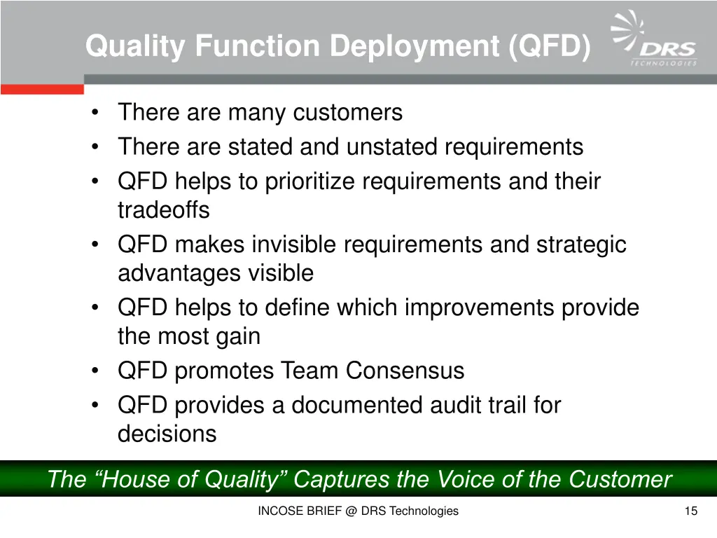 quality function deployment qfd