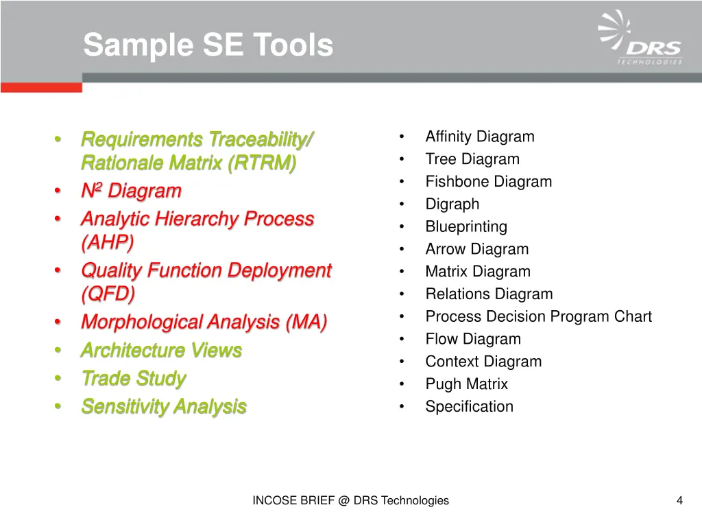 sample se tools