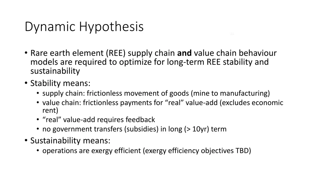 dynamic hypothesis