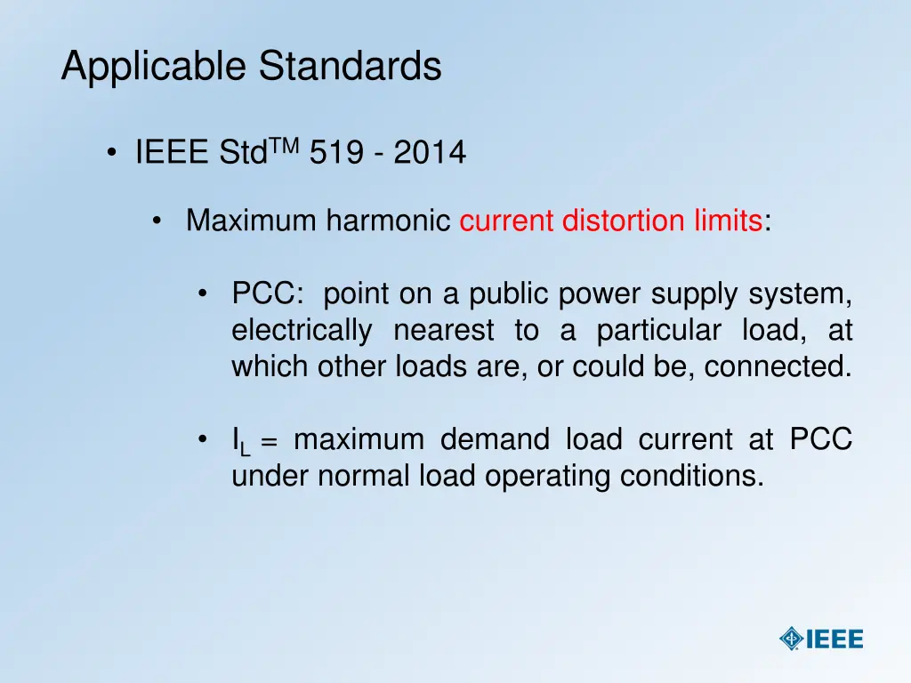 applicable standards 1
