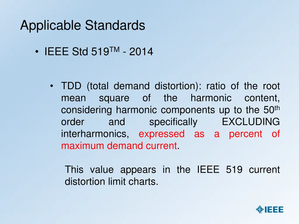 applicable standards 7