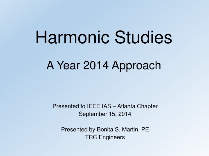 harmonic studies