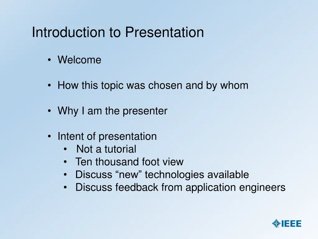 introduction to presentation