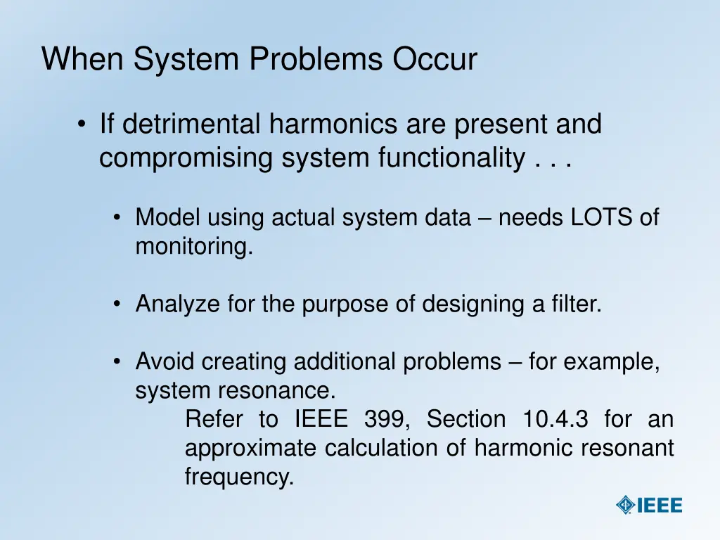 when system problems occur 1