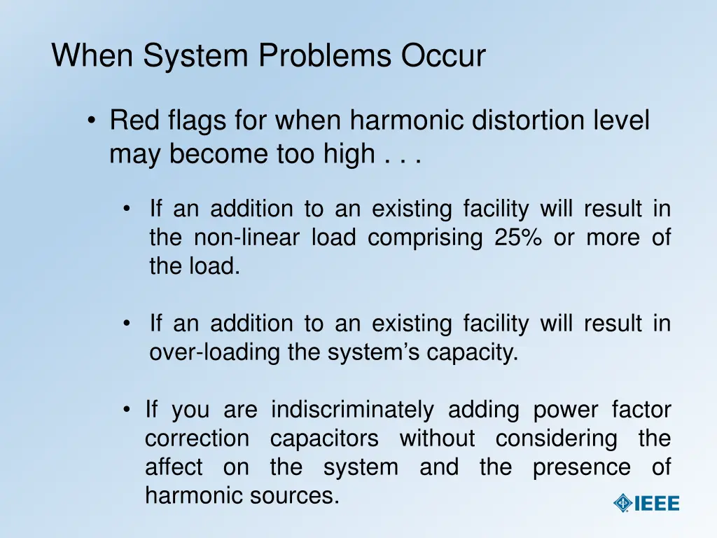 when system problems occur 5