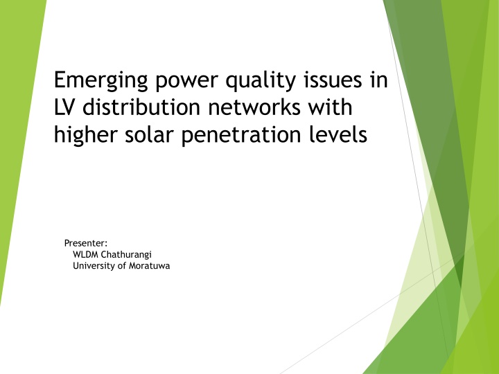 emerging power quality issues in lv distribution