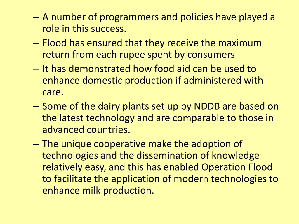 a number of programmers and policies have played