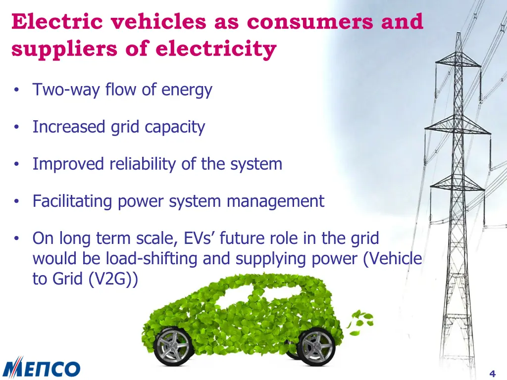 electric vehicles as consumers and suppliers