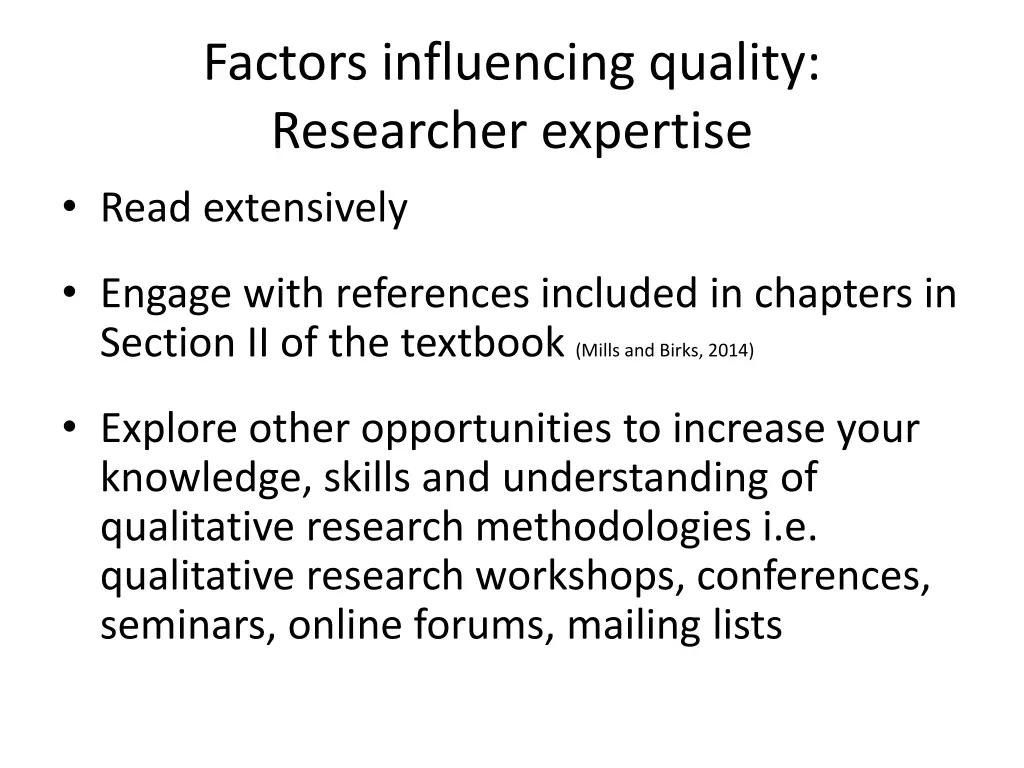 factors influencing quality researcher expertise 1