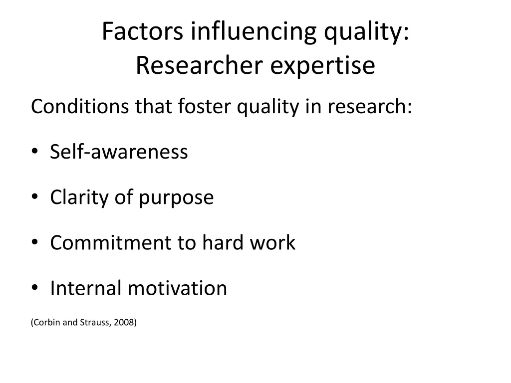 factors influencing quality researcher expertise 2