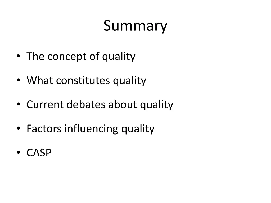 summary