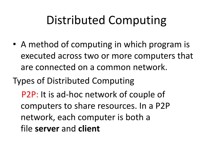 distributed computing