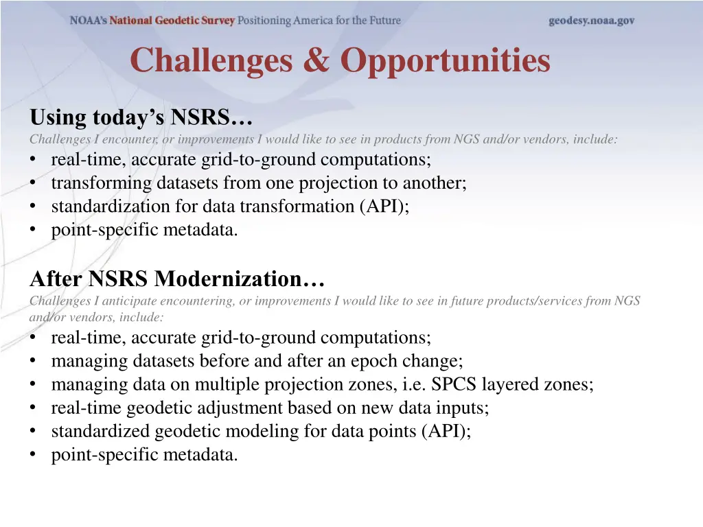 challenges opportunities