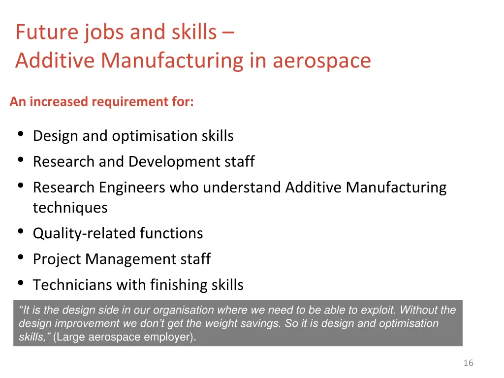 future jobs and skills additive manufacturing