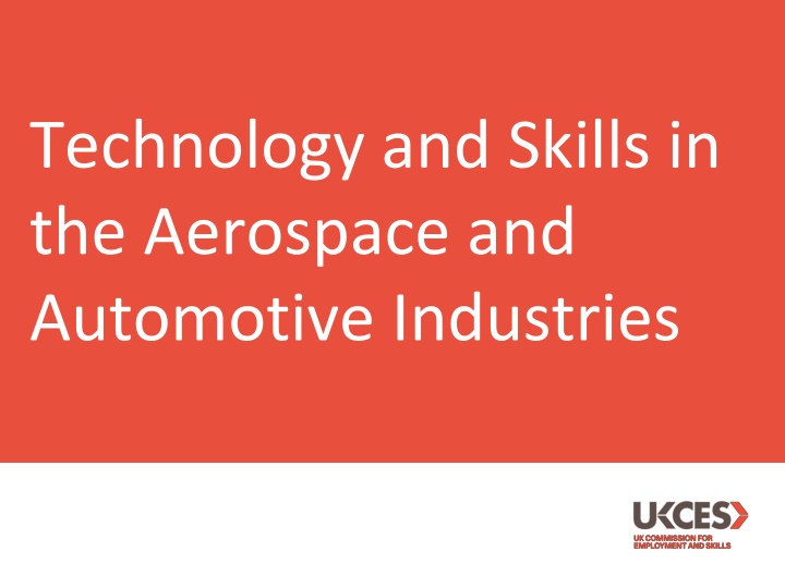 technology and skills in the aerospace