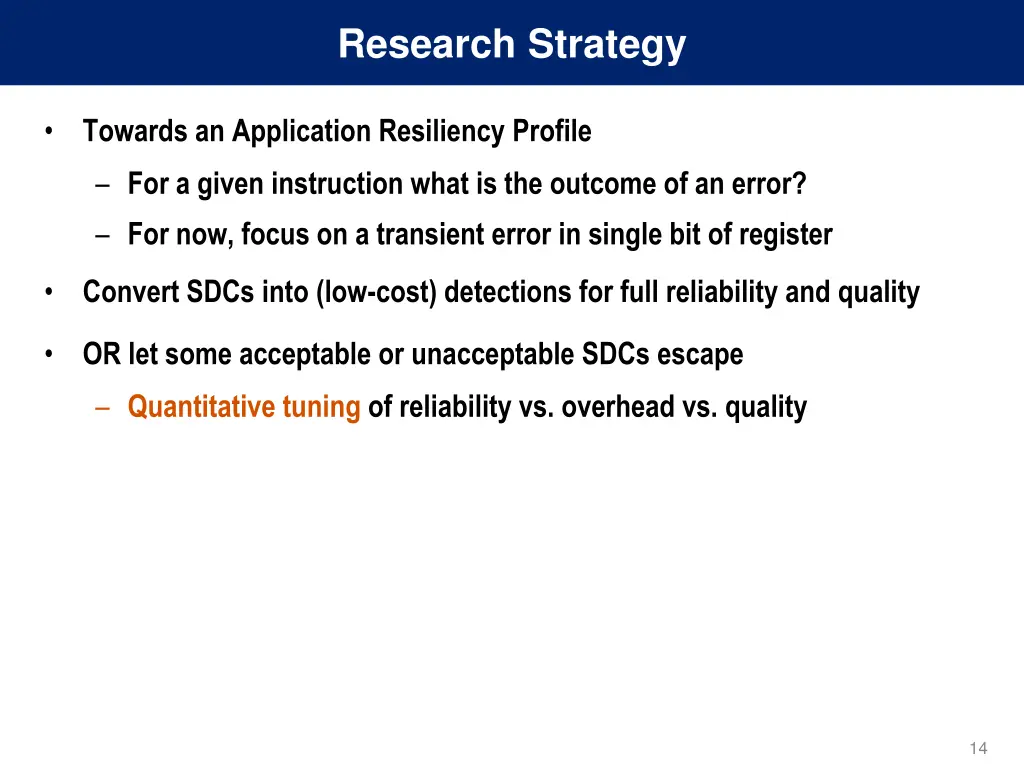 research strategy
