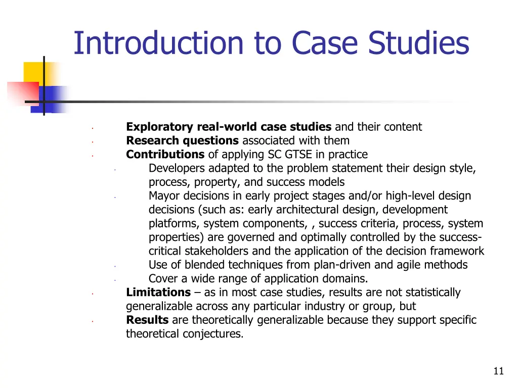 introduction to case studies