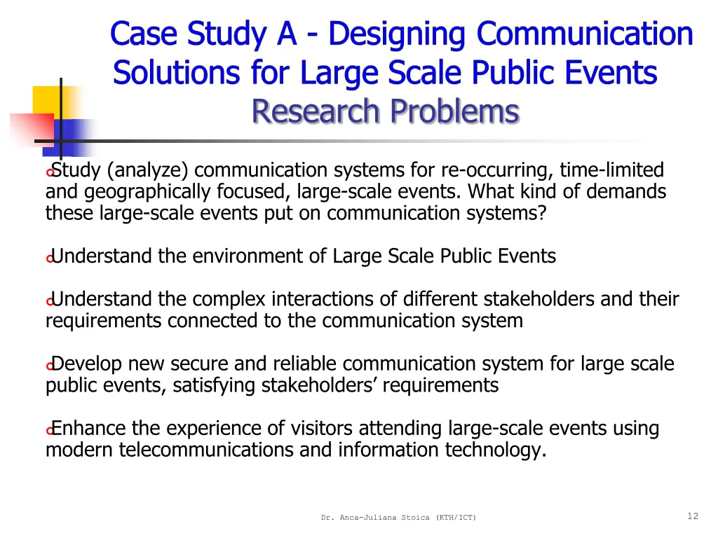 study analyze communication systems