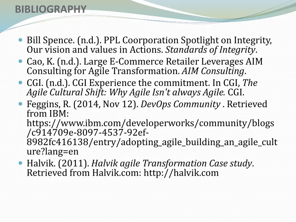 bibliography