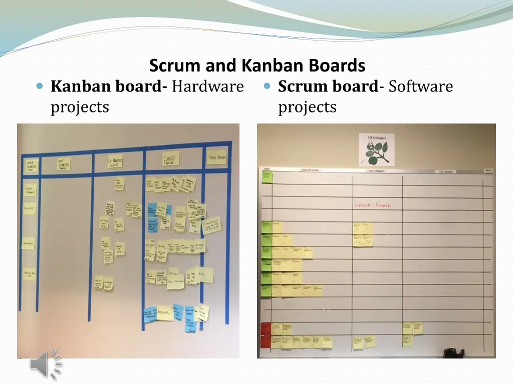scrum and kanban boards