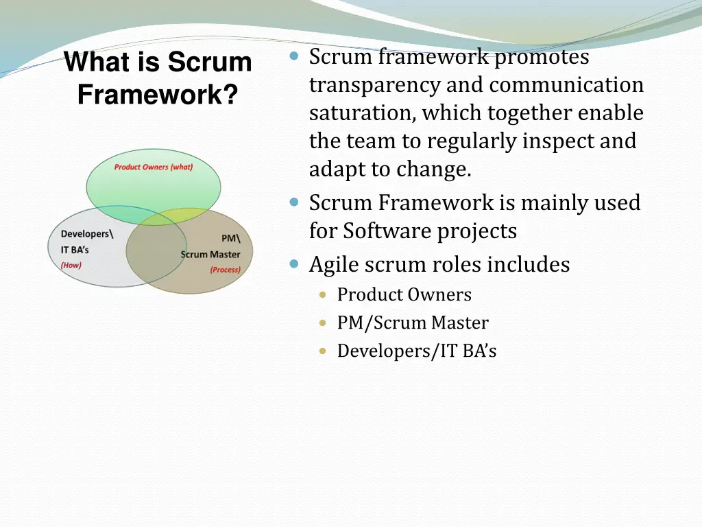 scrum framework promotes transparency