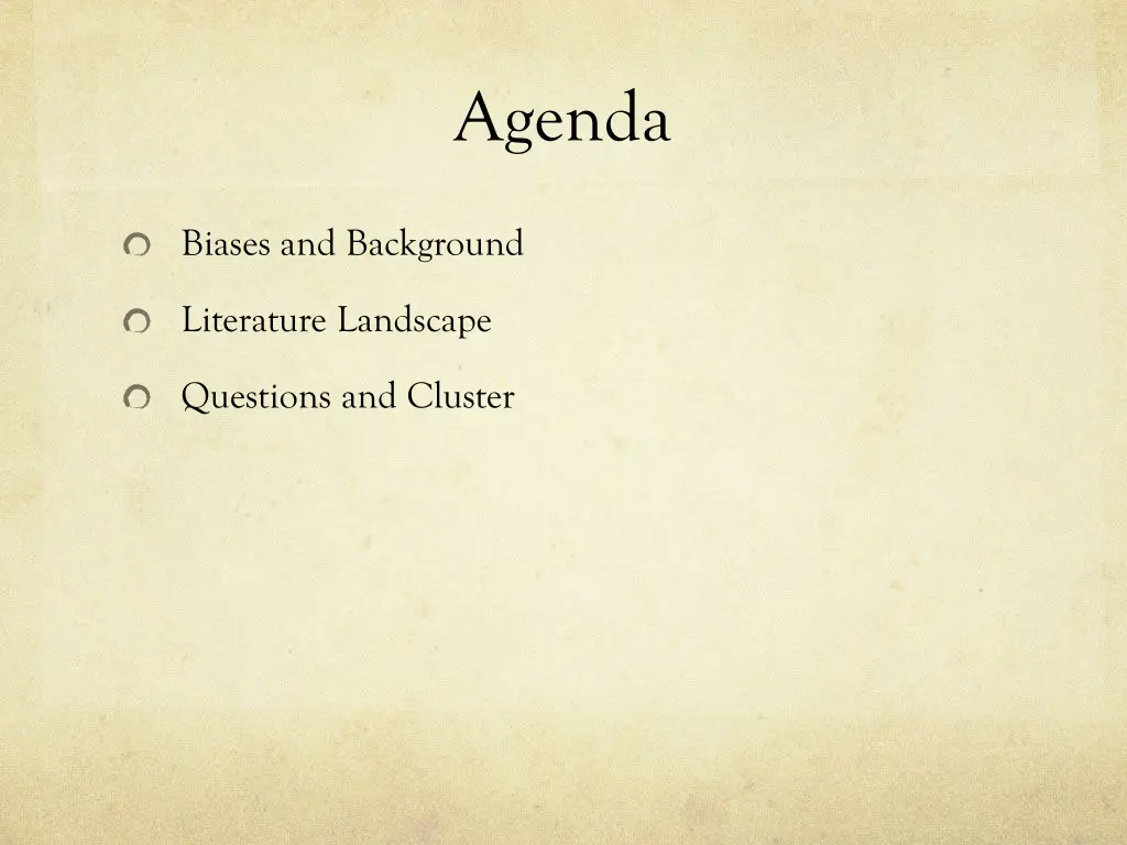 agenda
