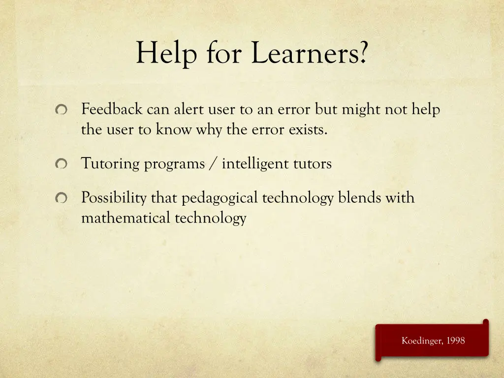 help for learners