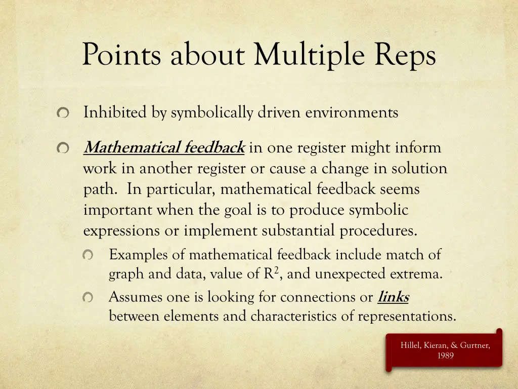 points about multiple reps