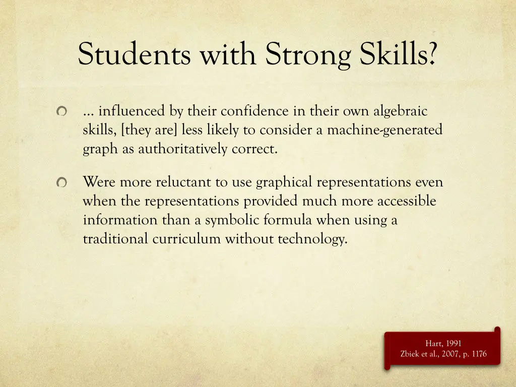 students with strong skills