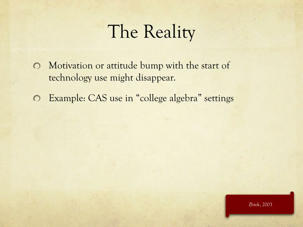 the reality