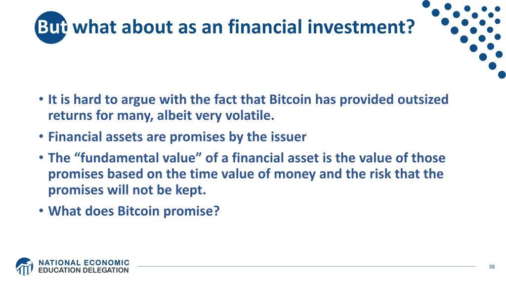 but what about as an financial investment