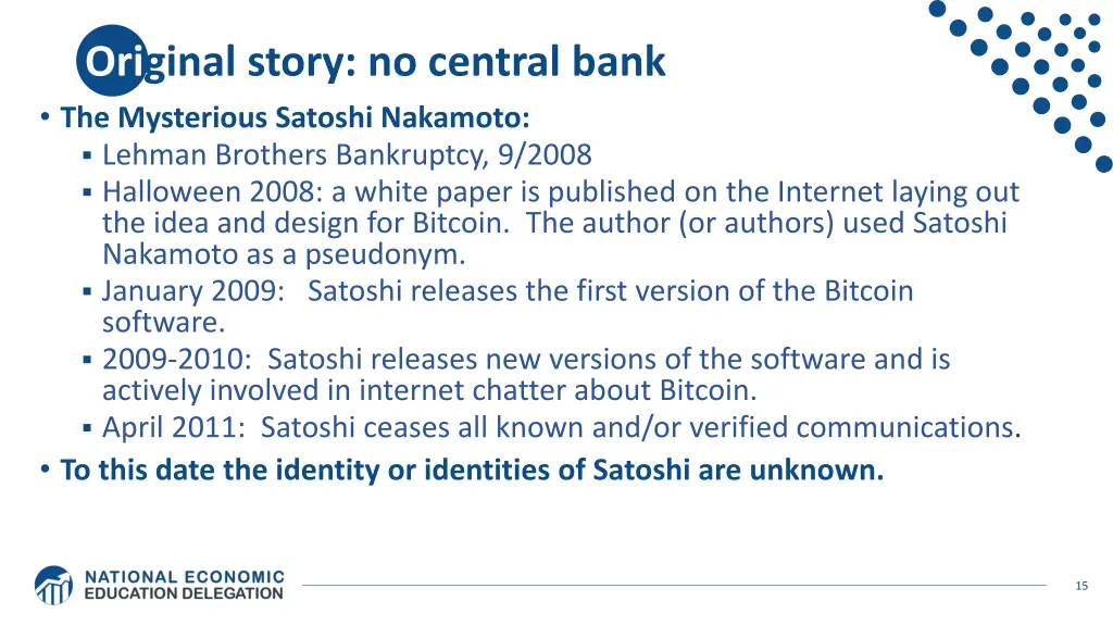 original story no central bank the mysterious
