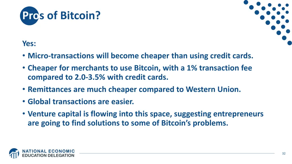 pros of bitcoin