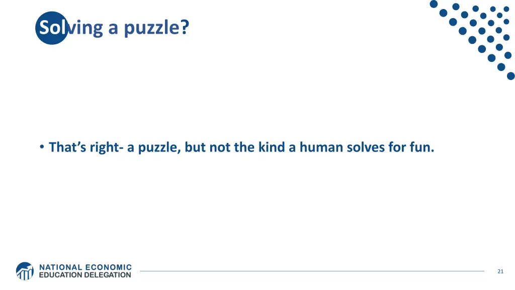 solving a puzzle