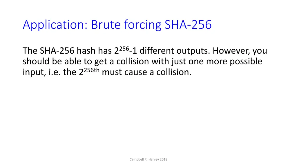 application brute forcing sha 256