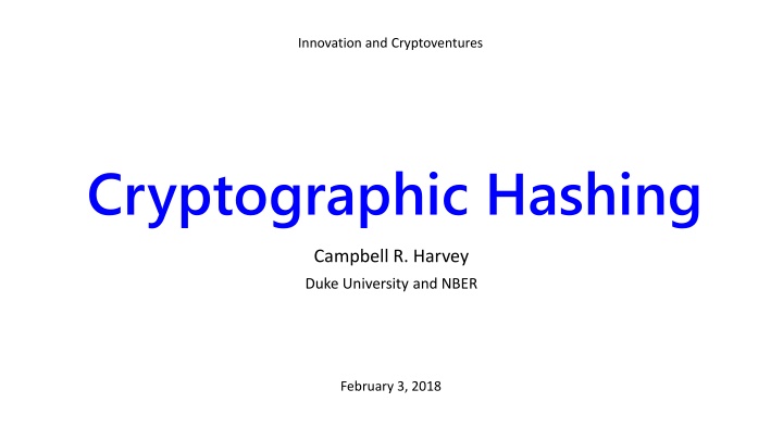 innovation and cryptoventures