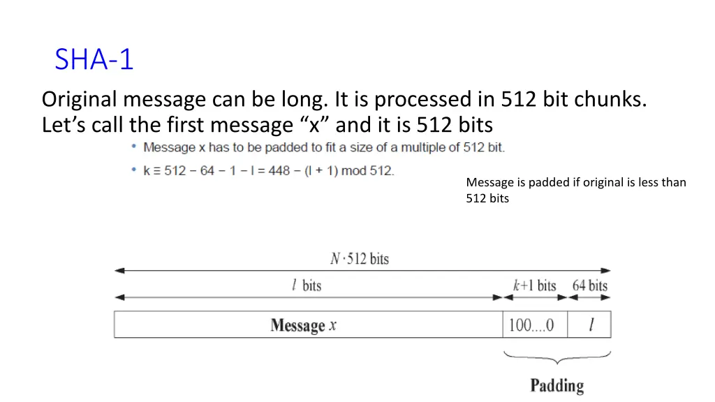sha 1 original message can be long