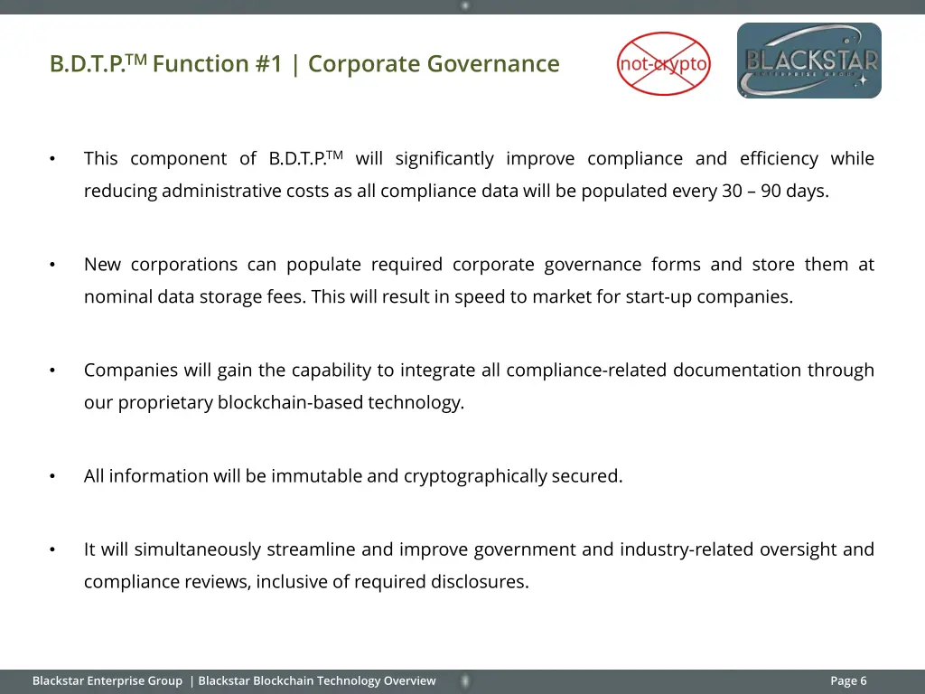 b d t p tm function 1 corporate governance