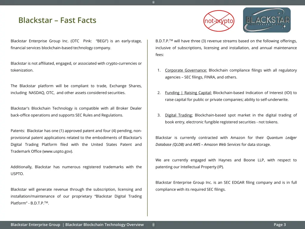blackstar fast facts