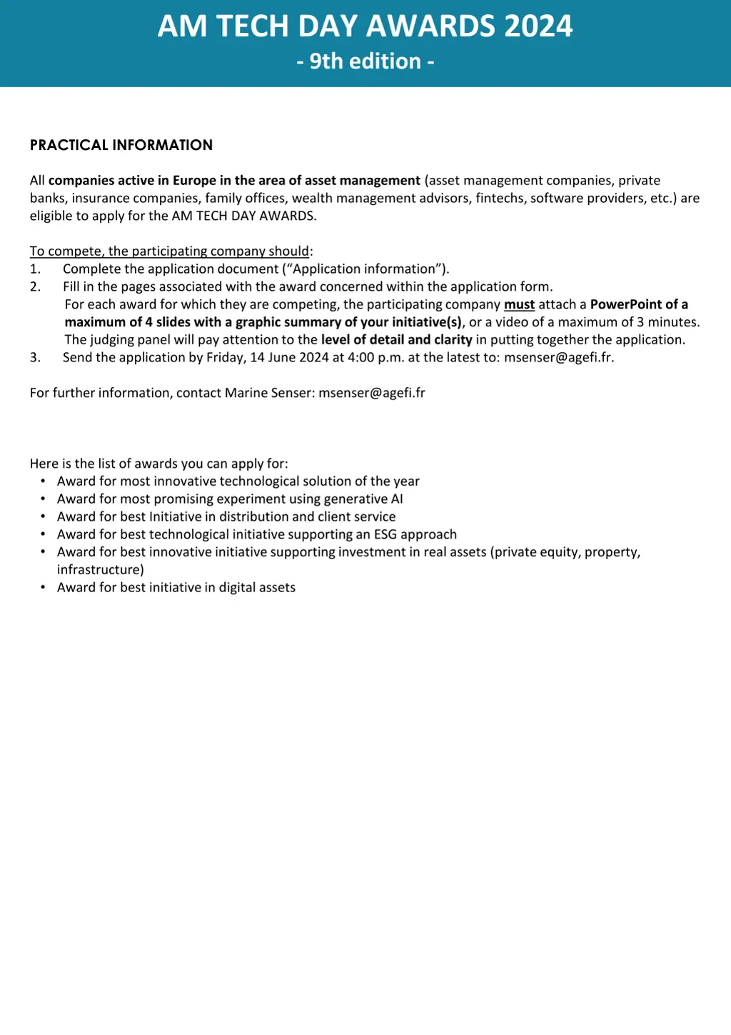 am tech day awards 2024 9th edition