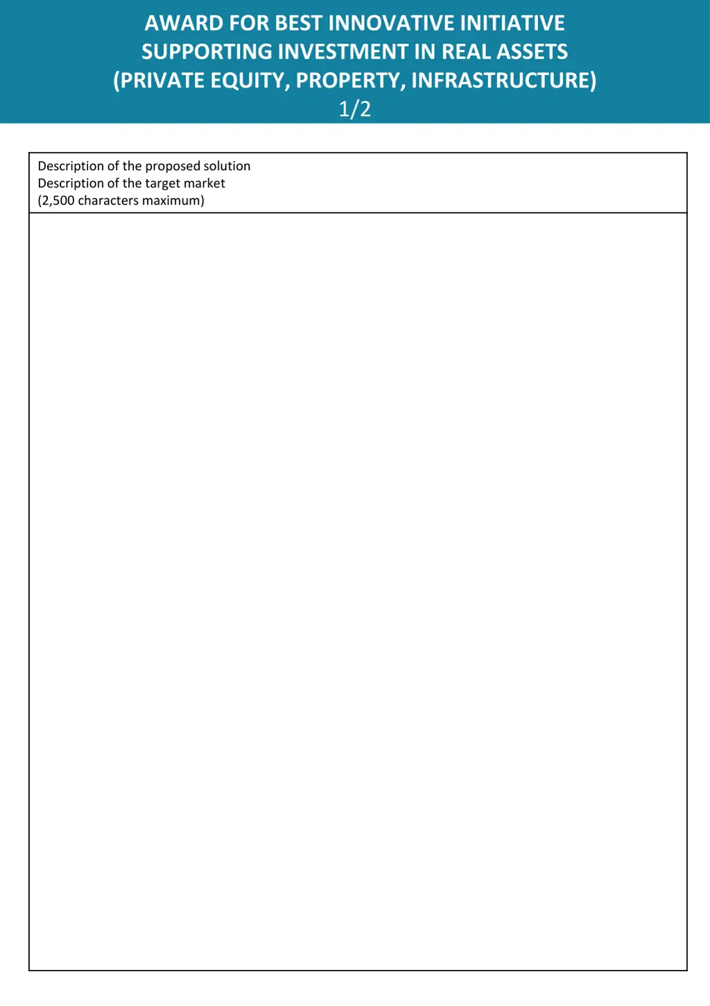 award for best innovative initiative supporting 2