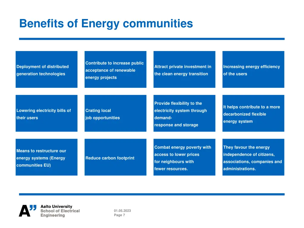 benefits of energy communities