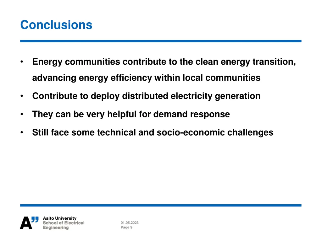 conclusions